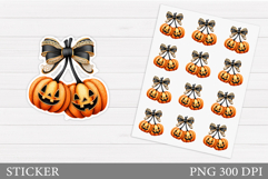 Fall Pumpkin Sticker Printable. Fall Sticker Design Product Image 1
