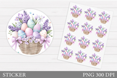 Easter Sticker Design. Easter Eggs Sticker Printable Product Image 1