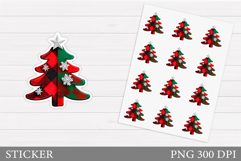Christmas Tree Sticker Design. Christmas Sticker Printable Product Image 1