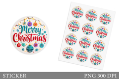 Merry Christmas Sticker. Christmas Sticker Printable Product Image 1
