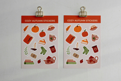 Cozy Autumn Stickers PNG. Printable Stickers Product Image 2