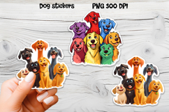 Funny dog stickers printable PNG | Cute animal sticker PNG Product Image 1