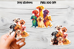 Funny dog stickers printable PNG | Cute animal sticker PNG Product Image 1