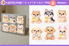 Easter Cute Puppies Stickers Product Image 1
