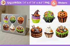 Halloween Bakery Sticker | spooky dessert designs | Product Image 1