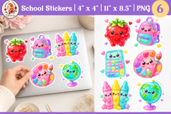 Cute School Stickers kawaii classroom PNG Product Image 1