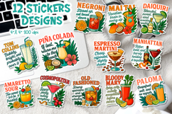 Cocktail Quote Stickers | Bold Funny Bar Clipart Product Image 1
