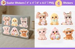 Easter Cute Farm Animals Stickers Product Image 1