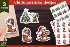 Christmas stickers png Christmas whimsical Elf Sticker Product Image 1