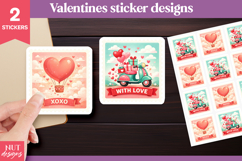 Cute Travel Valentine Stickers Stamp Stickers Product Image 1