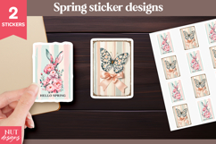Spring stickers, Floral Bunny, Butterfly, spring quote Product Image 1