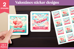 Cute Travel Valentine Stickers Stamp Stickers Product Image 1