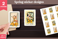 Spring stickers, Floral bear, goose, spring quote Product Image 1
