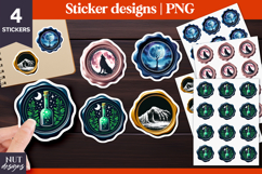 Wolf Poison Moon Skeleton hand Halloween Wax Seal Stickers Product Image 1