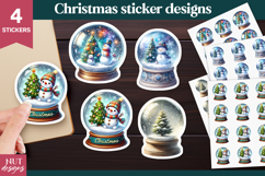 Christmas stickers png Christmas Snow Globe stickers Product Image 1