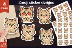 Cute Cat Emoji sticker, Baby Cat sticker, Children sticker Product Image 1