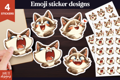 Grumpy Cat Emoji sticker, Baby Cat sticker, Children sticker Product Image 1