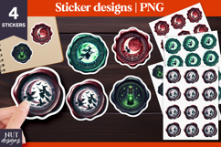 Flying Witch Poison bottle stamp Halloween Wax Seal Stickers Product Image 1