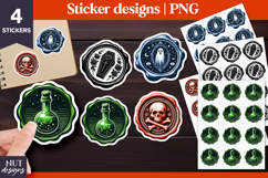Ghost Skull Poison Pumpkin Halloween Wax Seal Stickers Product Image 1