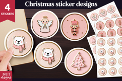 Christmas stickers printable Enamel Pin Christmas Stickers Product Image 1