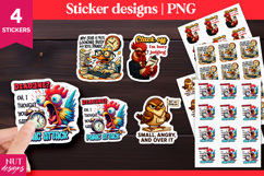 Sarcastic office stickers, Cartoon Animals office workers Product Image 1