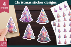 Christmas sticker Iridescent Crystal Christmas Tree Stickers Product Image 1