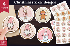 Christmas stickers printable Enamel Pin Christmas Stickers Product Image 1