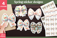 Bow sticker, Coquette Bows Stickers, Spring Pastel Bow Product Image 1