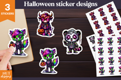 Gothic Halloween Stickers Halloween Creepy cute stickers Product Image 1