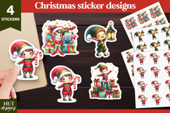 Christmas stickers png Christmas whimsical Elf Sticker Product Image 1