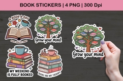 Book Stickers | Cute Reading PNG Illustrations Product Image 1