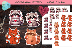 Anti Valentine, Stickers printable PNG Product Image 1
