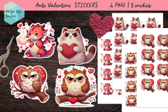 Anti Valentine, Stickers printable PNG Product Image 1