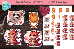 Anti Valentine, Stickers printable PNG Product Image 1