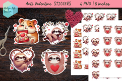 Anti Valentine, Stickers printable PNG Product Image 1
