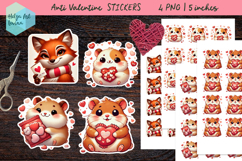 Anti Valentine, Stickers printable PNG Product Image 1
