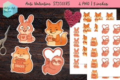 Anti Valentine, Stickers printable PNG Product Image 1