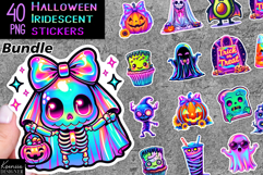 Halloween Sticker Big Trendy Bundle|Iridescent|Postage Stamp Product Image 2