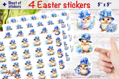 Easter sticker design bundle, print and cut stickers Product Image 8