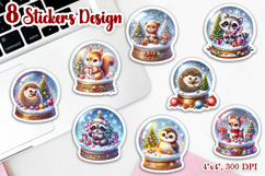 Animals Christmas ball Stickers | Christmas Stickers Product Image 1