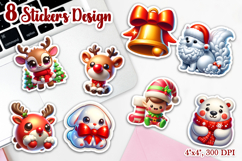 Cute christmas 3d Stickers | Christmas Stickers Product Image 1