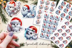 Cute christmas 3d Stickers | Christmas Stickers Product Image 1