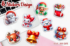 Cute christmas 3d Stickers | Christmas Stickers Product Image 1