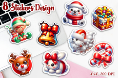 Cute christmas 3d Stickers | Christmas Stickers Product Image 1