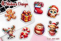 Cute christmas 3d Stickers | Christmas Stickers Product Image 1