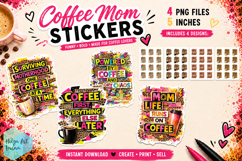 Stickers printable, Coffee Mom Life Product Image 1
