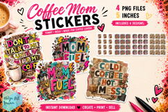 Stickers printable, Coffee Mom Life Product Image 1