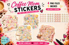 Stickers printable, Coffee Mom Life Product Image 1