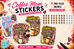 Stickers printable, Coffee Mom Life Product Image 1