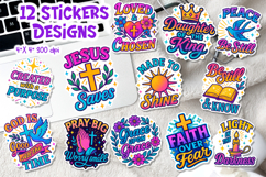 Christian Sticker Printable | Inspirational Faith Quotes PNG Product Image 1
